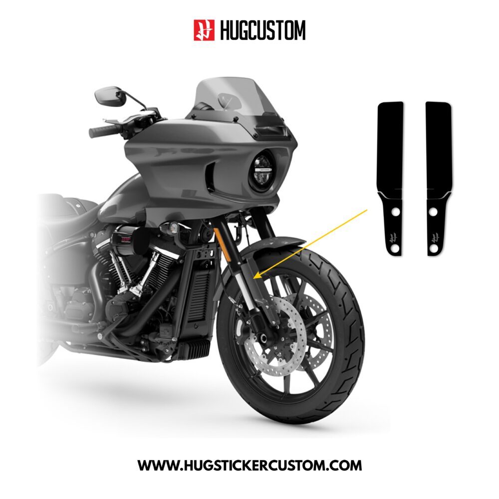 HUGSHIELD Front Fork Cover for Cruiser (FXLRST) 2015-2025 - 'Black' Design