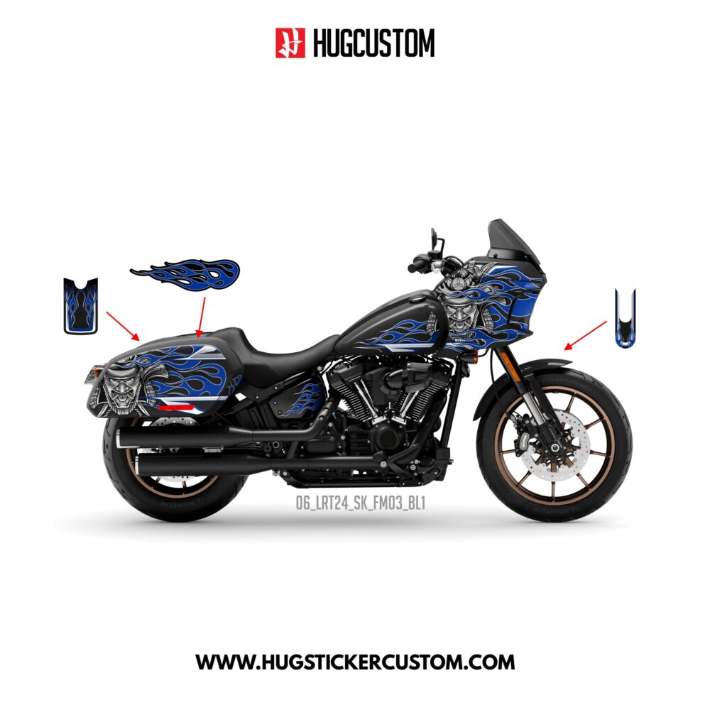HUGCUSTOM Sticker Kit for Cruiser LRST (FXLRST) (2017-2026) - 'Bushido Blaze' Design