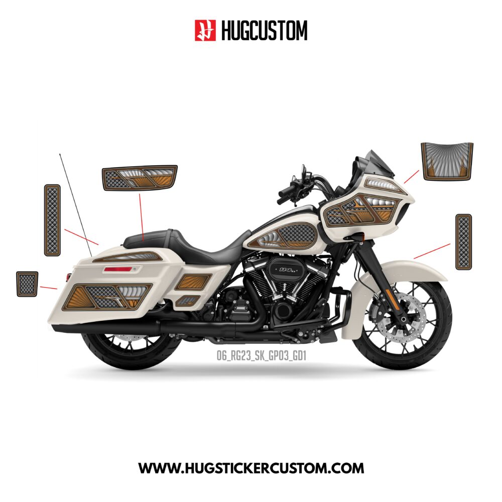 HUGCUSTOM Sticker Kit for Touring RG (FLTRX) (2015-2023) - 'VIP' Design