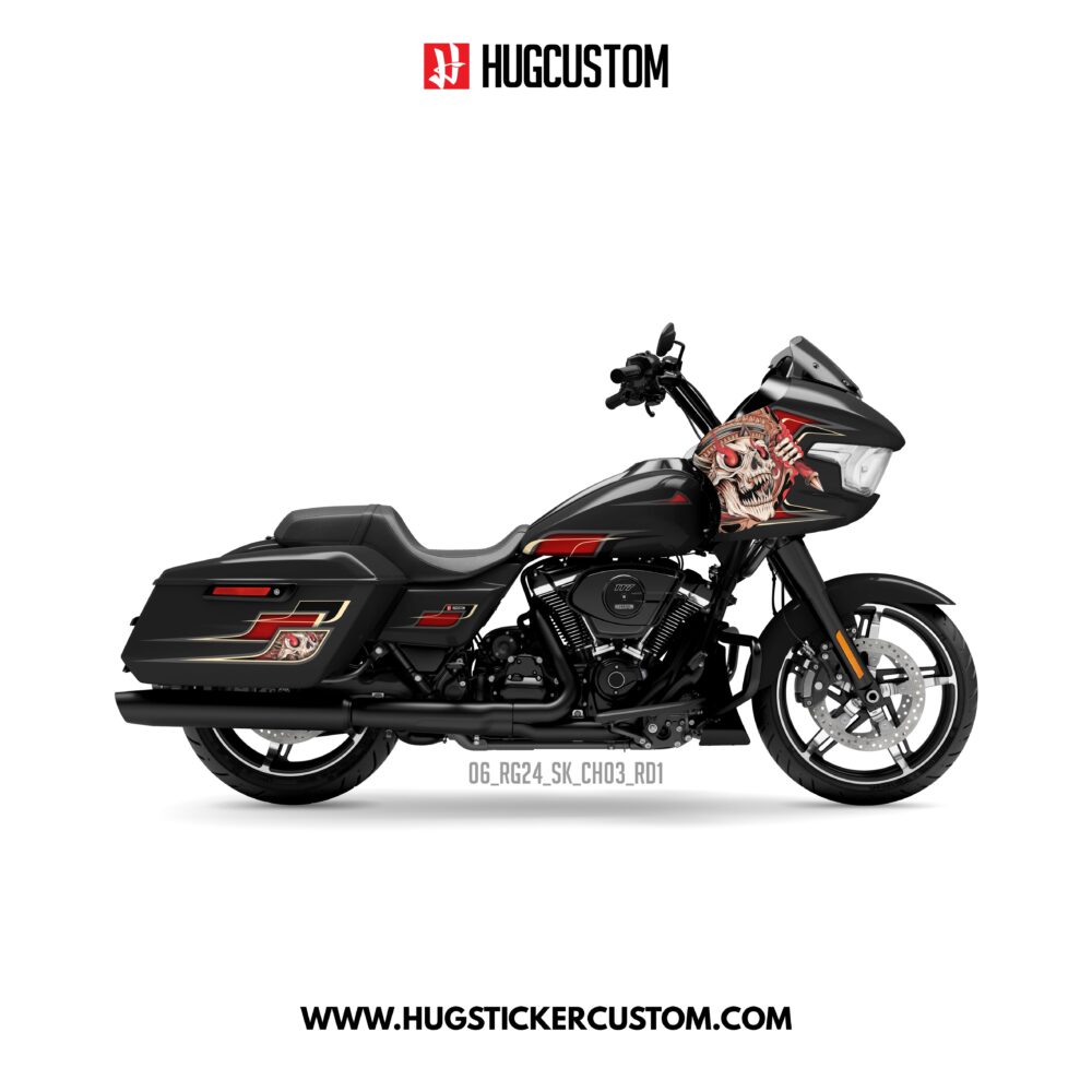 HUGCUSTOM Sticker Kit for Touring RG (FLTRX) (2024-2026) - 'HUG Skull' Design