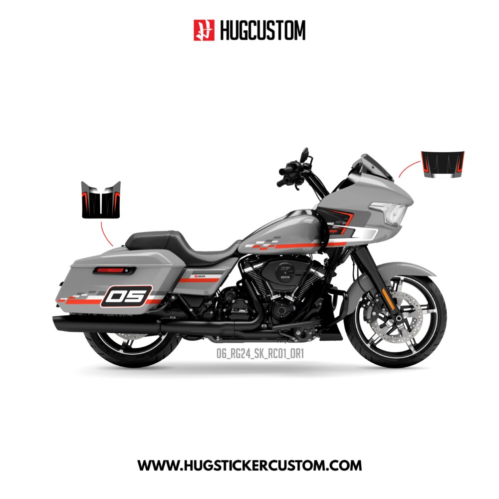 HUGCUSTOM Sticker Kit for Touring RG (FLTRX) (2024-2026) - 'High Speed' Design