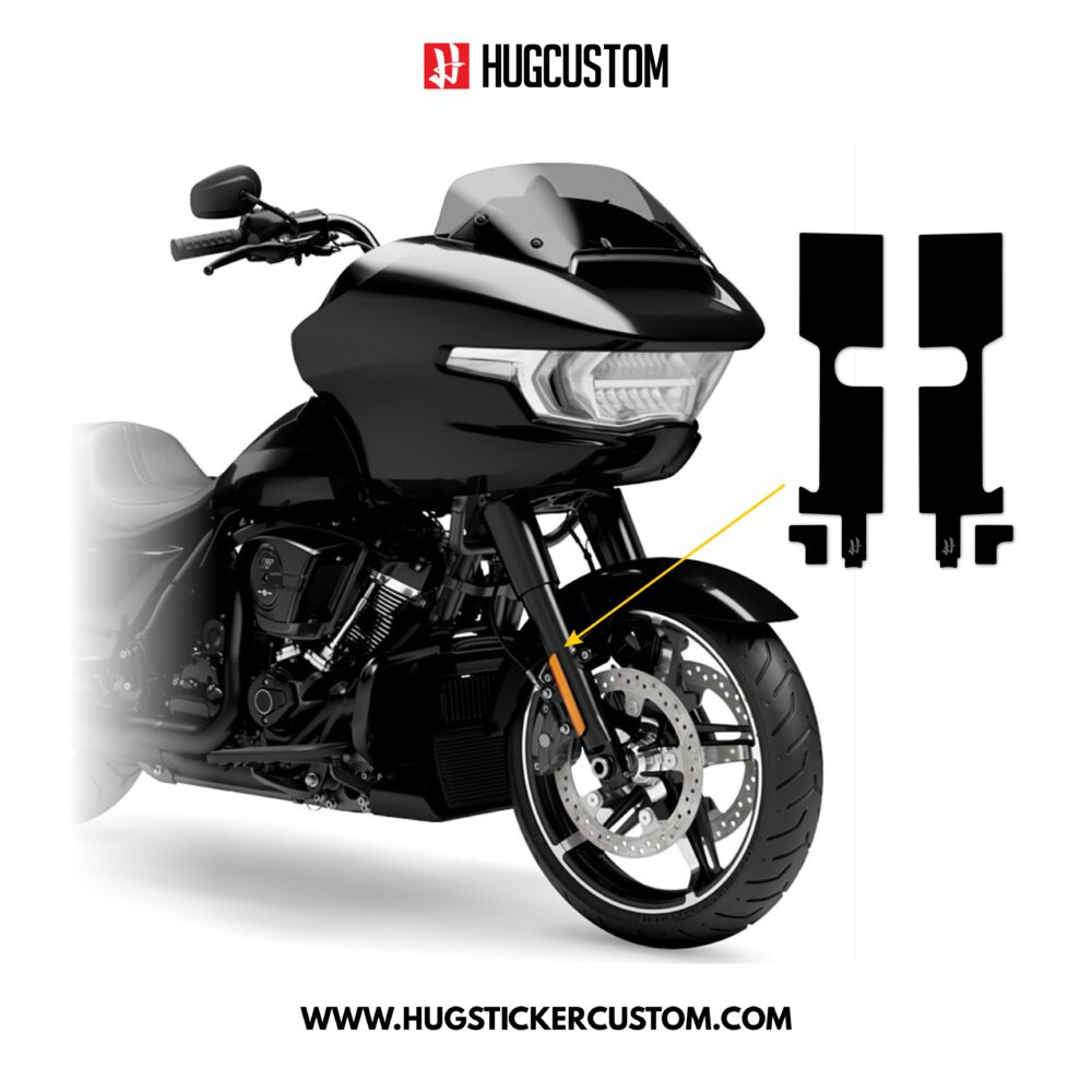 HUGSHIELD Front Fork Cover for Touring RG (FLTRXST) 2015-2025 - 'Black' Design