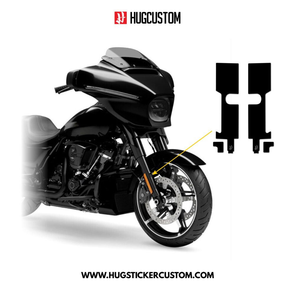 HUGSHIELD Front Fork Cover for Touring SG (FLHXST) 2015-2025 - 'Black' Design