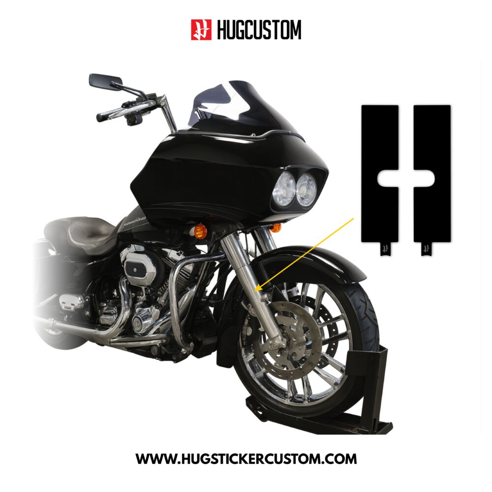 HUGSHIELD Front Fork Cover for Touring RG SG (FLTRX FLHX) 2006-2014 - 'Black' Design