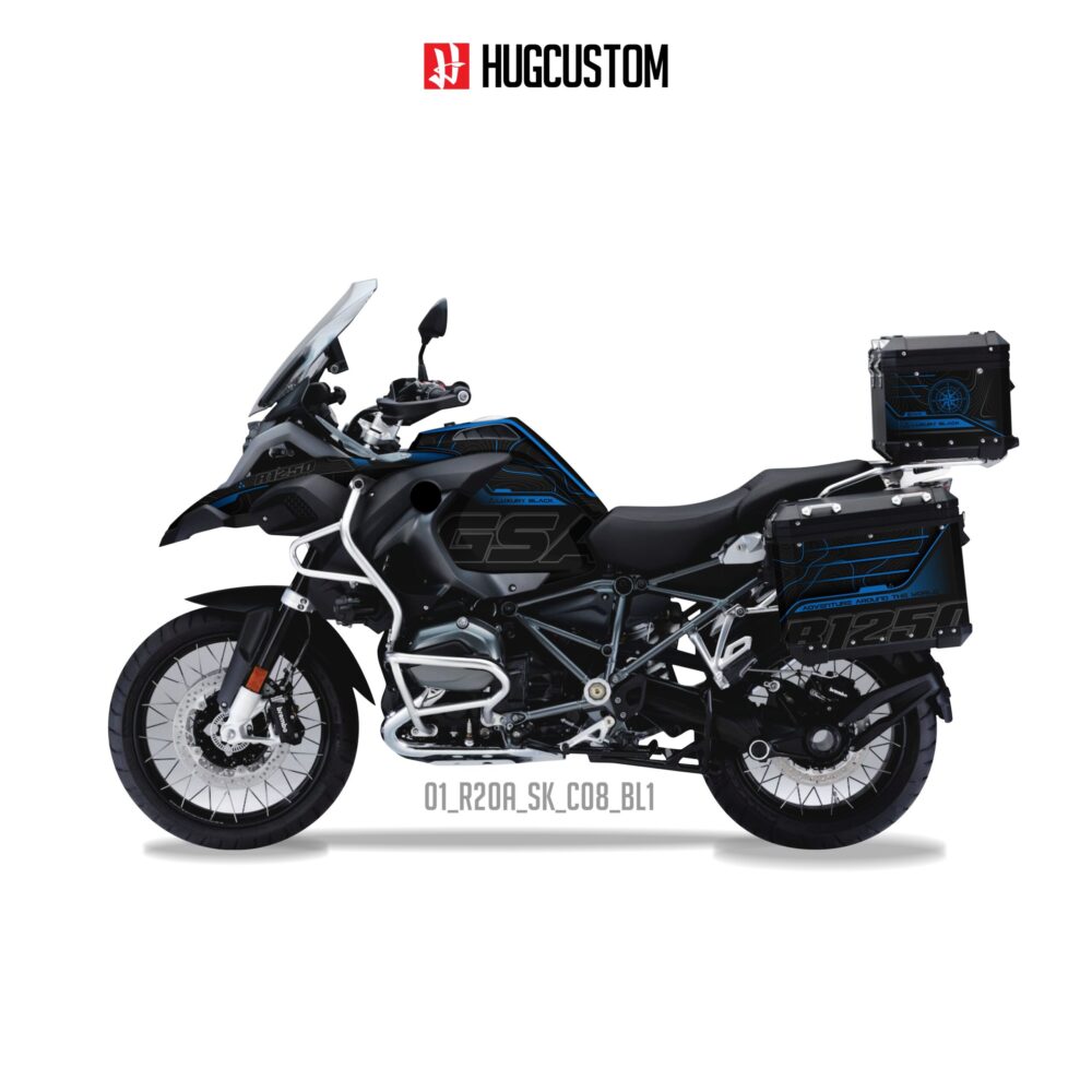 R1200/1250GS Adventure 2014-2025 Sticker Kit – 'Luxury Black' Design