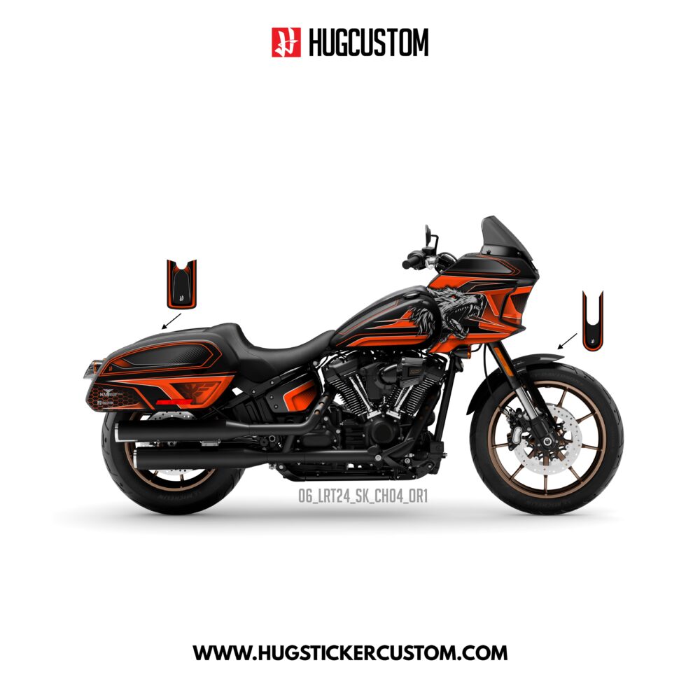 HUGCUSTOM Sticker Kit for Cruiser LRST (FXLRST) (2017-2025) - 'Wolf' Design