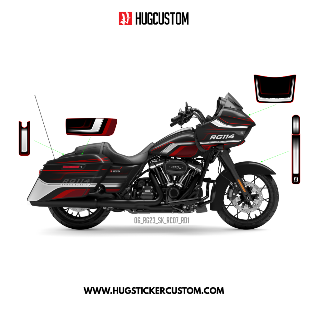 Sticker Kit for Touring RG (FLTRXS/FLTRXST) (2015-2023) - 'Apex Flow' Design