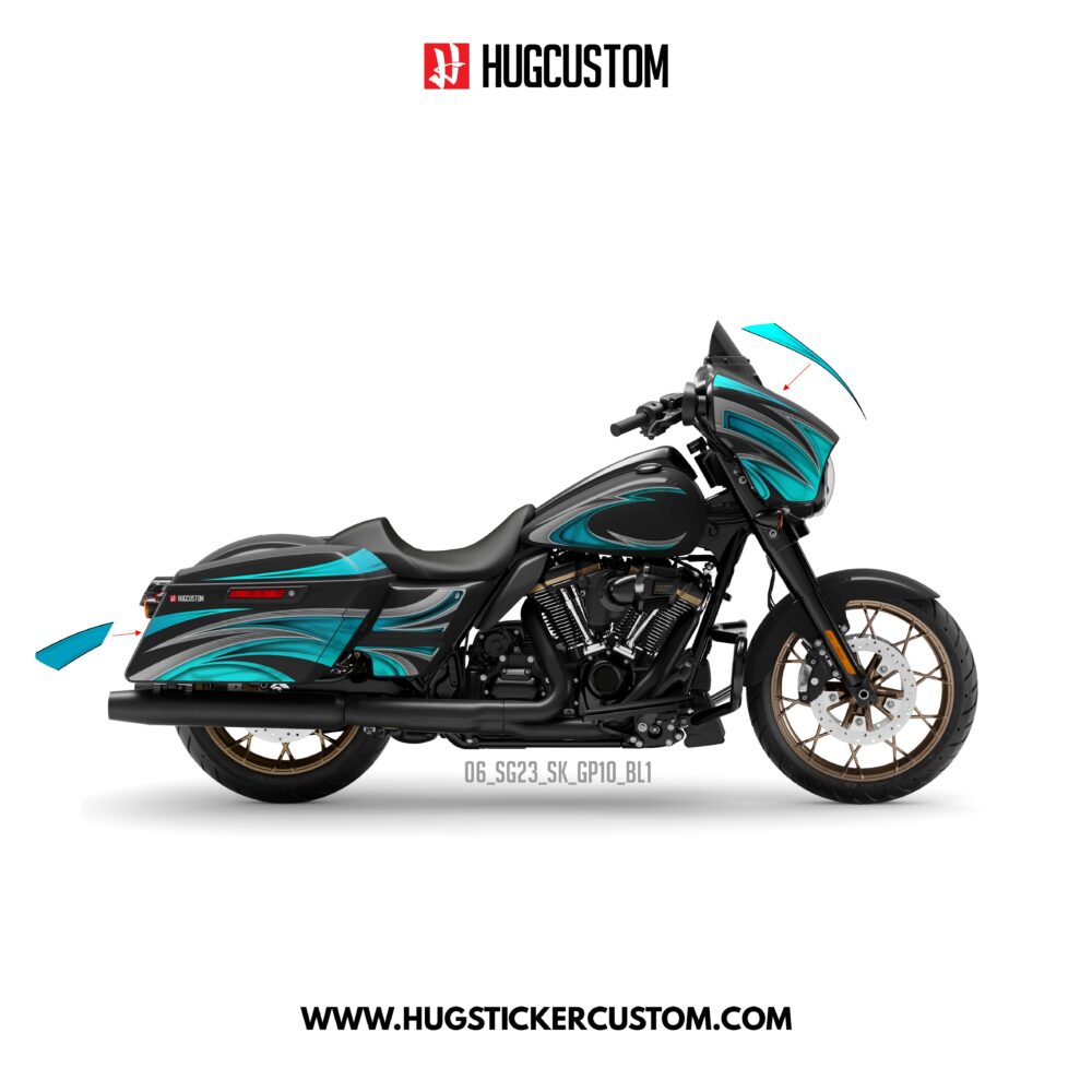 Sticker Kit for Touring SG (FLHXS/FLHXST) (2015-2023) - 'Typhoon Slash' Design