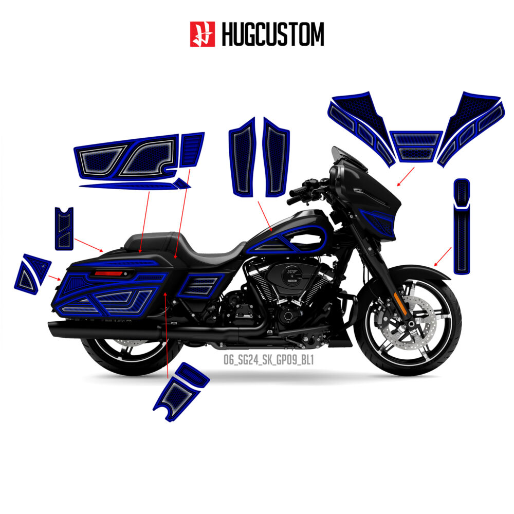 Sticker Kit for Touring SG (FLHX) (2024-2026) - 'HiveX' Design (Full Set)